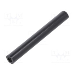 10 pcs x DREMEC - 187RDX65 - Spacer sleeve, cylindrical, polyamide, M4, L: 65mm, Øout: 8mm, black