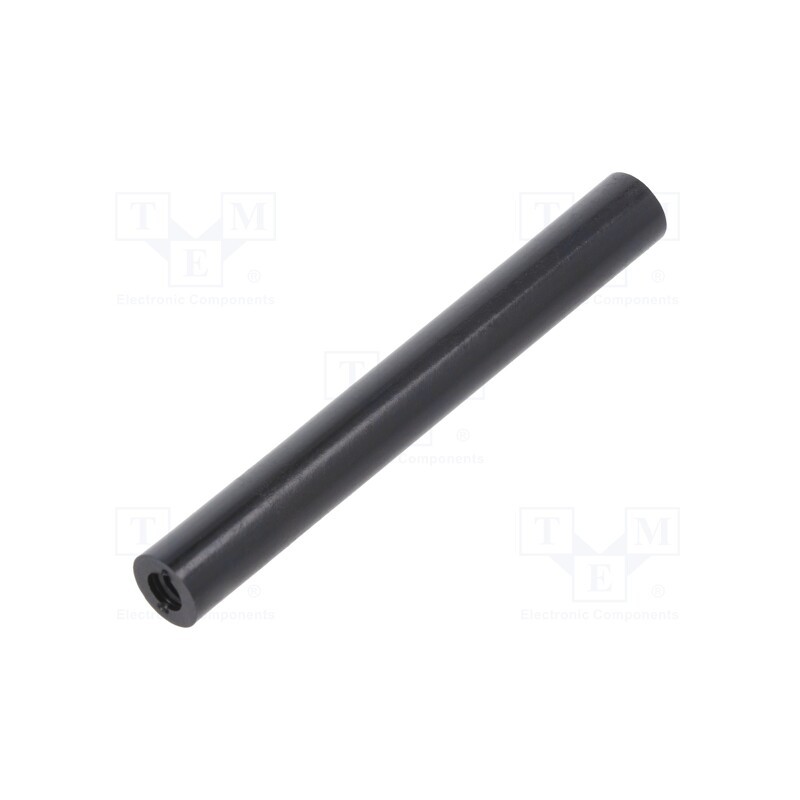 10 pcs x DREMEC - 187RDX65 - Spacer sleeve, cylindrical, polyamide, M4, L: 65mm, Øout: 8mm, black