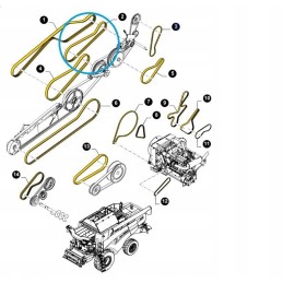 Header drive belt 3hb new holland case 84061279 1