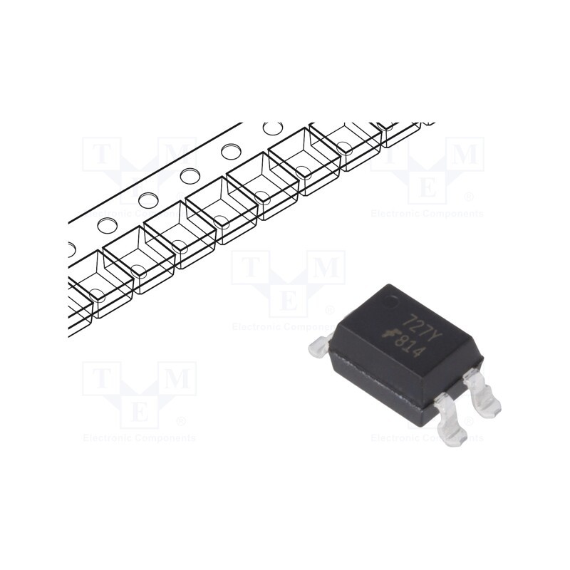 1 pcs x ONSEMI - FOD814SD - Optocoupler, SMD, Ch: 1, OUT: transistor, Uinsul: 5kV, Uce: 70V