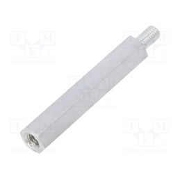 10 pcs x DREMEC - 236X40 - Screwed spacer sleeve, 40mm, Int.thread: M4, Ext.thread: M4