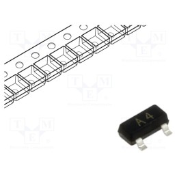 20 pcs x SMC DIODE SOLUTIONS - BAV70TR - Diode: switching, SMD, 70V, 0.2A, 6ns, SOT23, Ufmax: 1.25V, Ifsm: 2A