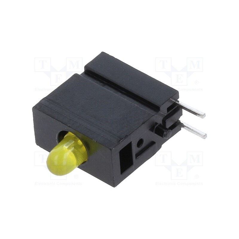 1 pcs x MENTOR - 1808.7031 - LED, in housing, yellow, 2.8mm, No.of diodes: 1, 20mA, 60°, 10÷20mcd