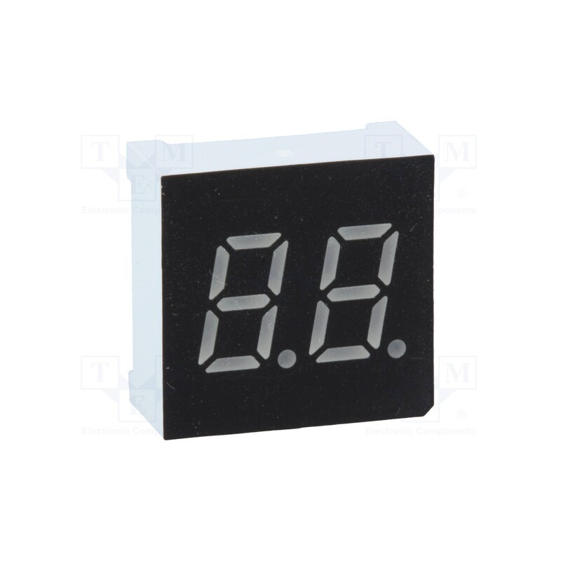 1 pcs x OPTO Plus LED - OPD-D3010UPG-BW - Display: LED, 7-segment, 7.62mm, 0.3', No.char: 2, green, 200mcd