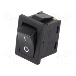 1 pcs x NKK SWITCHES - CWSA11AAN2S - ROCKER, SPST, Pos: 2, ON-OFF, 6A/250VAC, black, none, Rcont max: 20mΩ