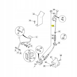 JCB 910 60178 hand throttle cable
