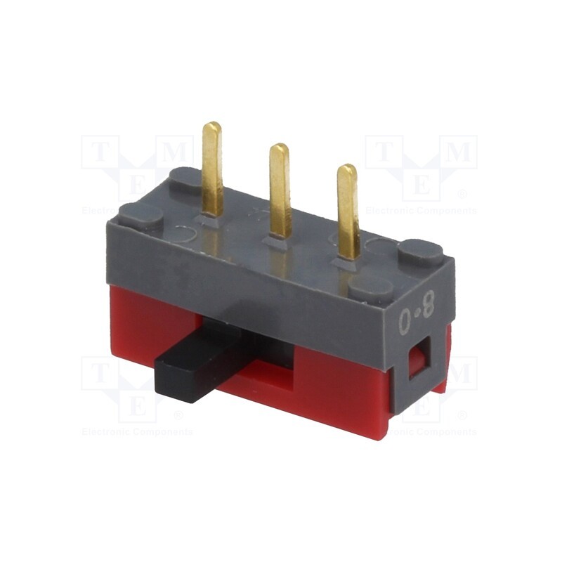 1 pcs x NKK SWITCHES - SS12SDH4 - Switch: slide, Pos: 2, SPDT, 0.01A/28VDC, ON-ON, side, -15÷60°C, SS