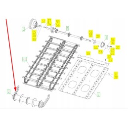 102452179 tilt feeder drum arm