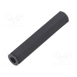 10 pcs x DREMEC - 188X55 - Screwed spacer sleeve, hexagonal, polyamide, M5, L: 55mm, black