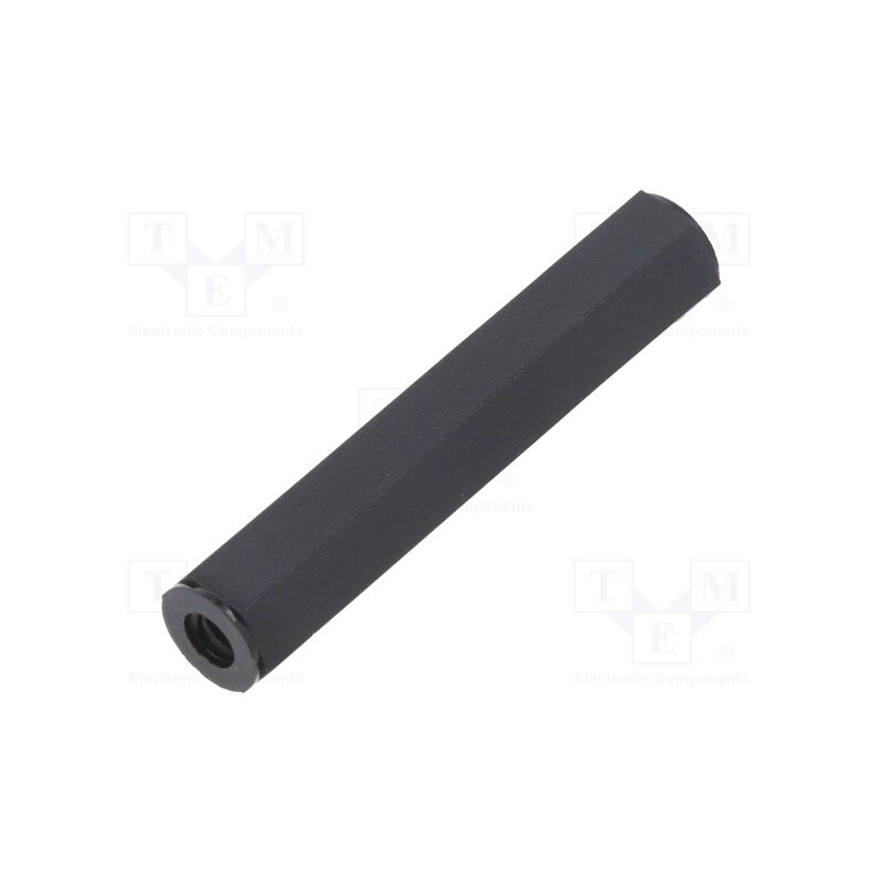 10 pcs x DREMEC - 188X55 - Screwed spacer sleeve, hexagonal, polyamide, M5, L: 55mm, black