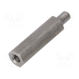 10 pcs x DREMEC - 249X35 - Screwed spacer sleeve, 35mm, Int.thread: M6, Ext.thread: M6