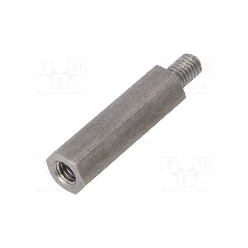 10 pcs x DREMEC - 249X35 - Screwed spacer sleeve, 35mm, Int.thread: M6, Ext.thread: M6