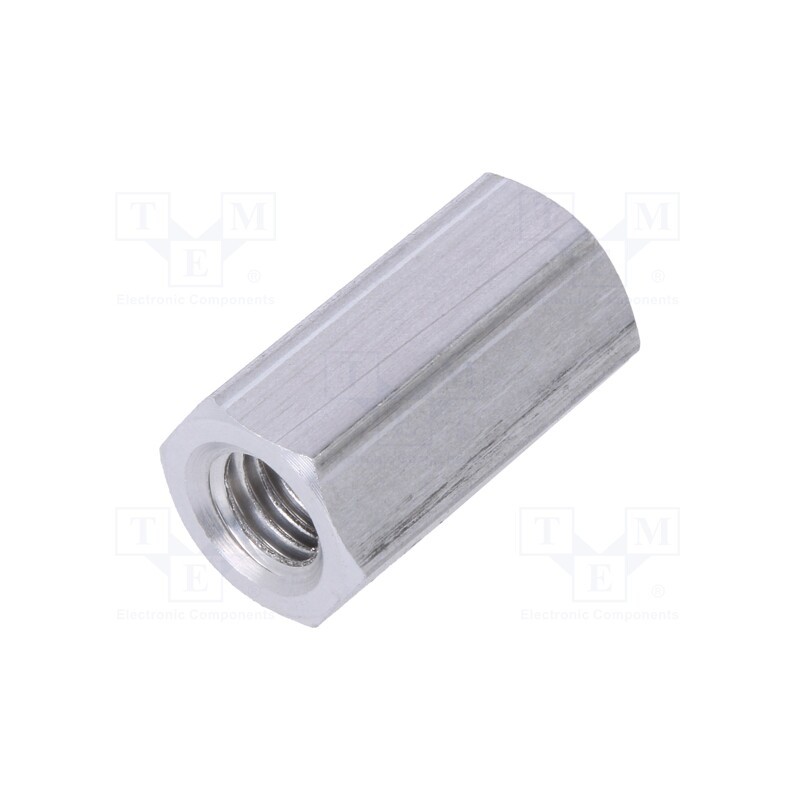 10 pcs x DREMEC - 138X15 - Screwed spacer sleeve, 15mm, Int.thread: M5, hexagonal, aluminium