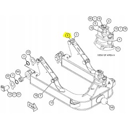 Dozer plow pin 123 x 44 mm 1245741 cva