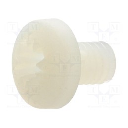 10 pcs x DREMEC - 8G205M4X06 - Screw, M4x6, 0.7, Head: cheese head, Pozidriv, 1mm, polyamide