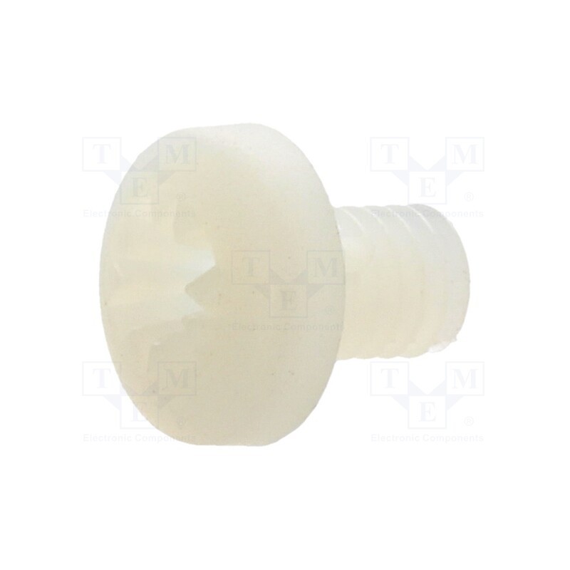 10 pcs x DREMEC - 8G205M4X06 - Screw, M4x6, 0.7, Head: cheese head, Pozidriv, 1mm, polyamide