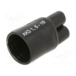 1 pcs x RADPOL - TKP3K025090903C1 - Cable breakout, 25/9mm, black, Diam.after shrinking: 9/3mm, AK