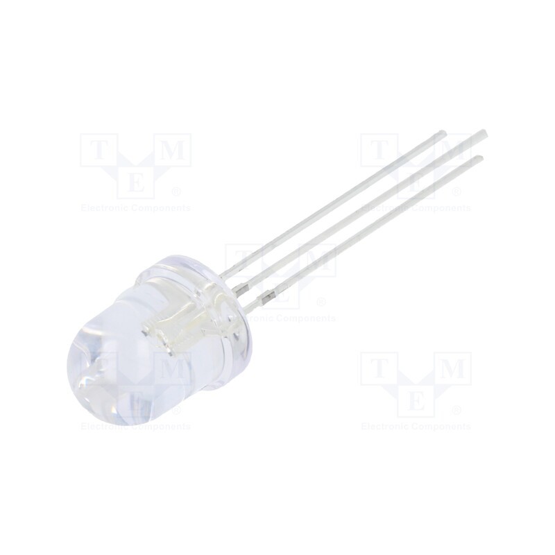1 pcs x OPTOSUPPLY - OSRBMC8131A-VV - LED, 7.8mm, red/blue, 30°, Front: convex, 3÷15V, No.of term: 3, round