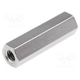 10 pcs x VOGT - DI5M3X18 - Screwed spacer sleeve, 18mm, Int.thread: M3, hexagonal, brass