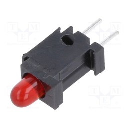 1 pcs x MENTOR - 2311.2031 - LED, in housing, red, 2.8mm, No.of diodes: 1, 20mA, 60°, 15÷30mcd