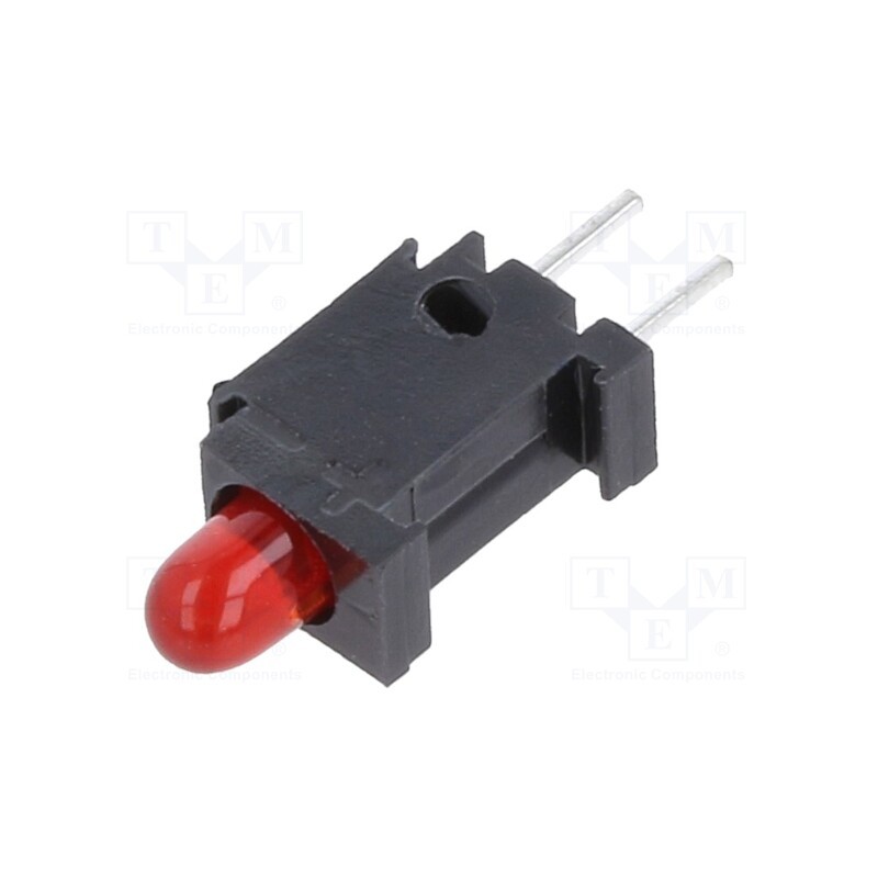 1 pcs x MENTOR - 2311.2031 - LED, in housing, red, 2.8mm, No.of diodes: 1, 20mA, 60°, 15÷30mcd