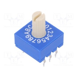 1 pcs x ECE - ERD216RSZ - Encoding switch, HEX/BCD, Pos: 16, THT, Rcont max: 100mΩ, 5Ncm, ERD