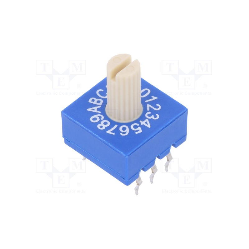 1 pcs x ECE - ERD216RSZ - Encoding switch, HEX/BCD, Pos: 16, THT, Rcont max: 100mΩ, 5Ncm, ERD