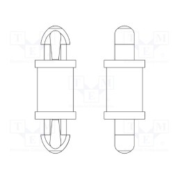 10 pcs x DREMEC - 8G808V41496 - PCB distance, polyamide 66, L: 1.6mm, latch/latch, black, UL94V-2