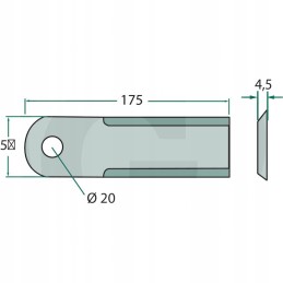 Flail knife for Massey Ferguson shredder