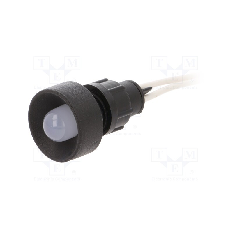 1 pcs x ELPROD - LKS220-W - Indicator: LED, recessed, white, 230VAC, Ø13mm, IP20, leads 300mm