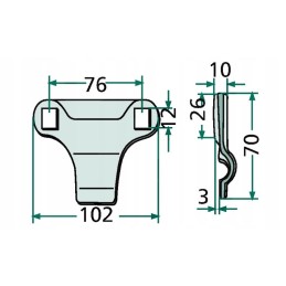 Massey Ferguson Case NH 206195M1 Knife Clamp