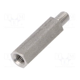 10 pcs x DREMEC - 248X25 - Screwed spacer sleeve, 25mm, Int.thread: M5, Ext.thread: M5