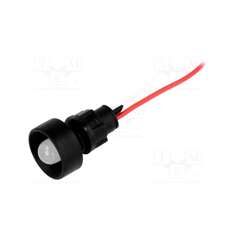 1 pcs x ELPROD - LKS12-24-W - Indicator: LED, recessed, white, 12÷24VDC, 12÷24VAC, Ø13mm, IP20