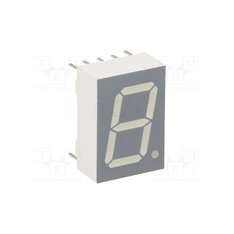 1 pcs x VISHAY - TDSG5160 - Display: LED, 7-segment, 13mm, 0.51', No.char: 1, green, 0.7÷9.5mcd