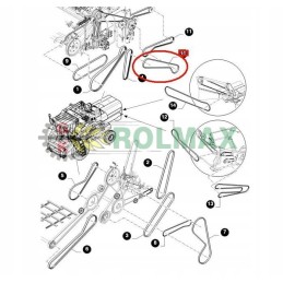 New Holland TC 86627796 forage harvester shredder belt