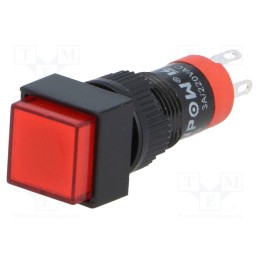 1 pcs x ONPOW - LAS3F-11Z/24/R - Switch: push-button, Pos: 2, SPDT, 0.5A/250VAC, 1A/24VDC, ON-ON