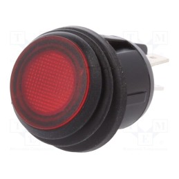 1 pcs x SCI - R13-244B8-02-BBR - ROCKER, DPST, Pos: 2, ON-OFF, 20A/12VDC, red, IP65, LED, 50mΩ, UL94V-2