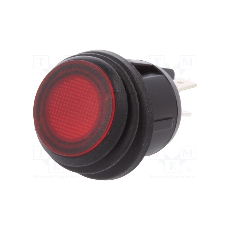 1 pcs x SCI - R13-244B8-02-BBR - ROCKER, DPST, Pos: 2, ON-OFF, 20A/12VDC, red, IP65, LED, 50mΩ, UL94V-2