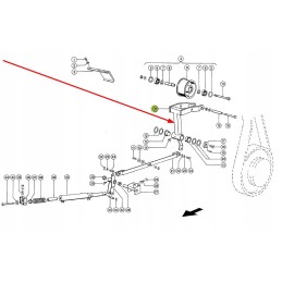 661158 0 threshing drive tensioner arm