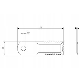 281412z straw chopper knife 173x50x4 mm o 2