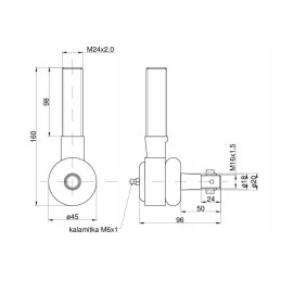 Long joint with thread and metal nut