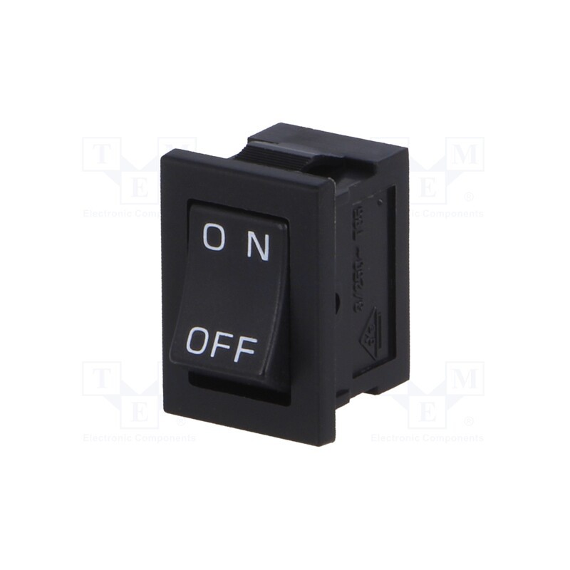 1 pcs x MIYAMA - DS-850K-S-ON-K - ROCKER, SPST, Pos: 2, ON-OFF, 3A/250VAC, black, none, Rcont max: 20mΩ