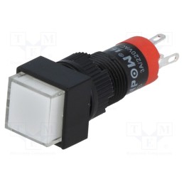 1 pcs x ONPOW - LAS3F-11/24/W - Switch: push-button, Pos: 2, SPDT, 0.5A/250VAC, 1A/24VDC, ON-(ON)