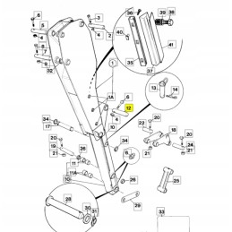 Bucket cylinder pin JCB land excavator CVA
