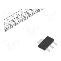 1 pcs x NEXPERIA - BSP122,115 - Transistor: N-MOSFET, unipolar, 200V, 0.55A, 1.5W, SC73,SOT223
