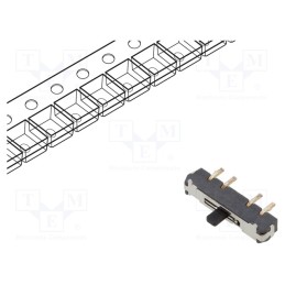 1 pcs x C&K - JSM07011SAQNR - Switch: slide, Pos: 3, SP3T, 0.3A/4VDC, ON-ON-(ON), No.of term: 4