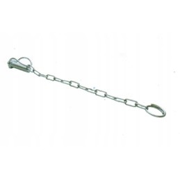 Curved plug with a chain 19x60mm