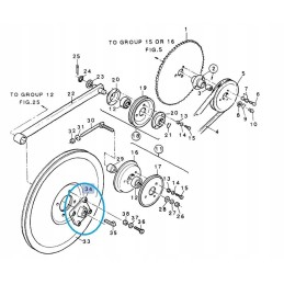 New Holland TX header wheel hub 84320882 cnh