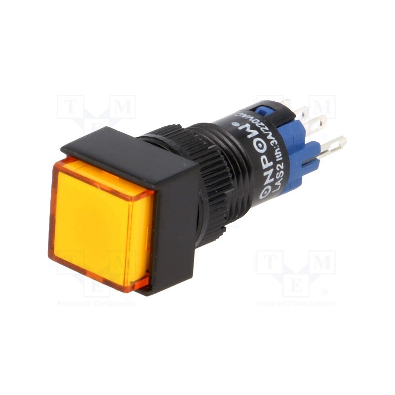 1 pcs x ONPOW - LAS2F-11/230/O - Switch: push-button, Pos: 2, SPDT, 0.5A/250VAC, 1A/24VDC, ON-(ON)