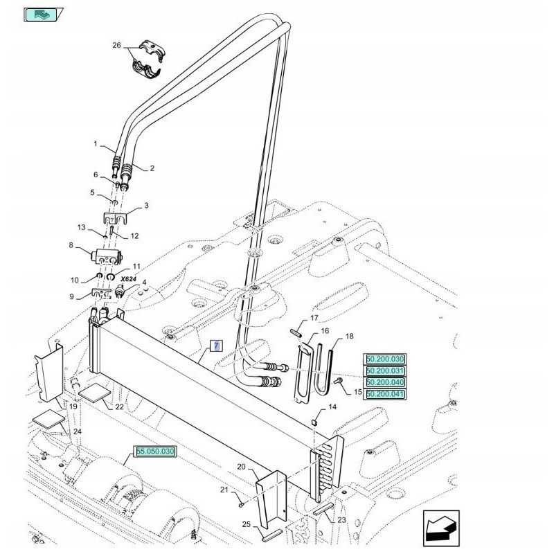 Evaporator new holland cx tc 47613257 cnh
